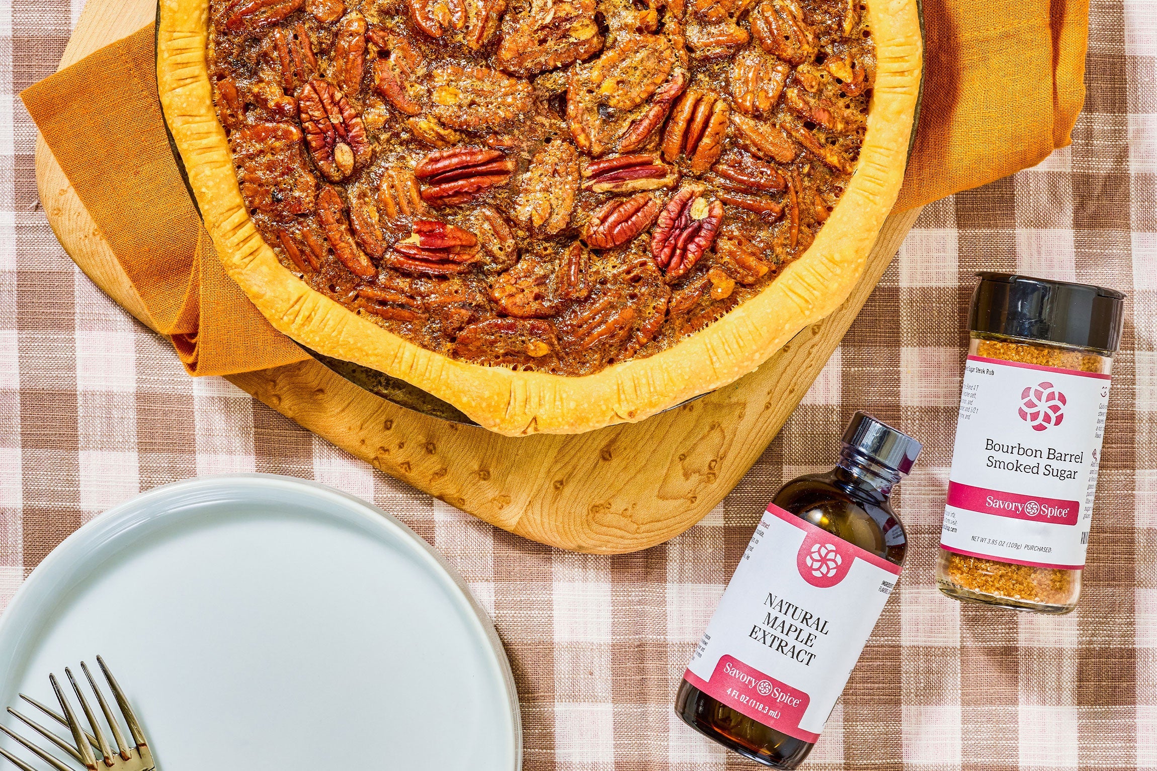 Smoked Sugar and Maple Pecan Pie