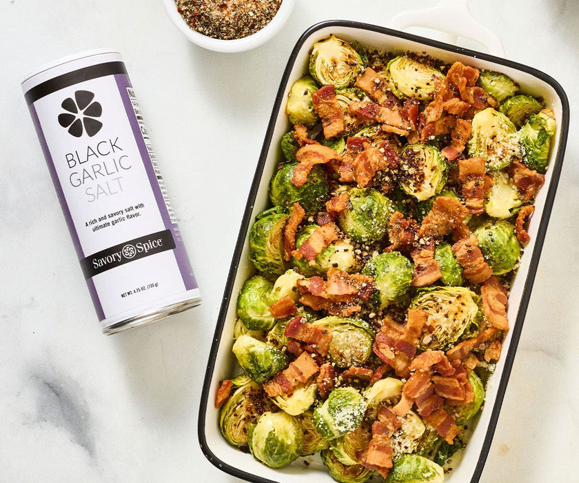 Maple Glazed Brussels Sprouts with Bacon & Walnut Oil