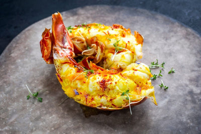 Broiled Lobster Tails with Lemon Saffron Butter