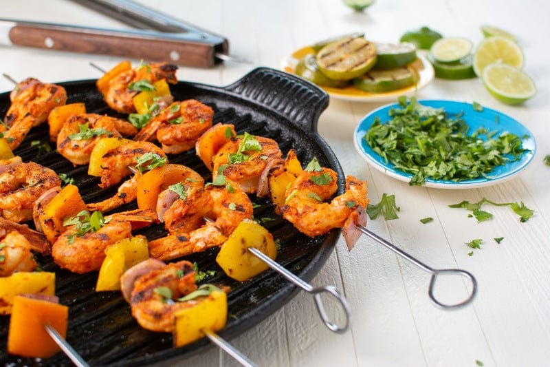 Honey Sriracha Lime Shrimp Skewers Recipe — Savory Spice