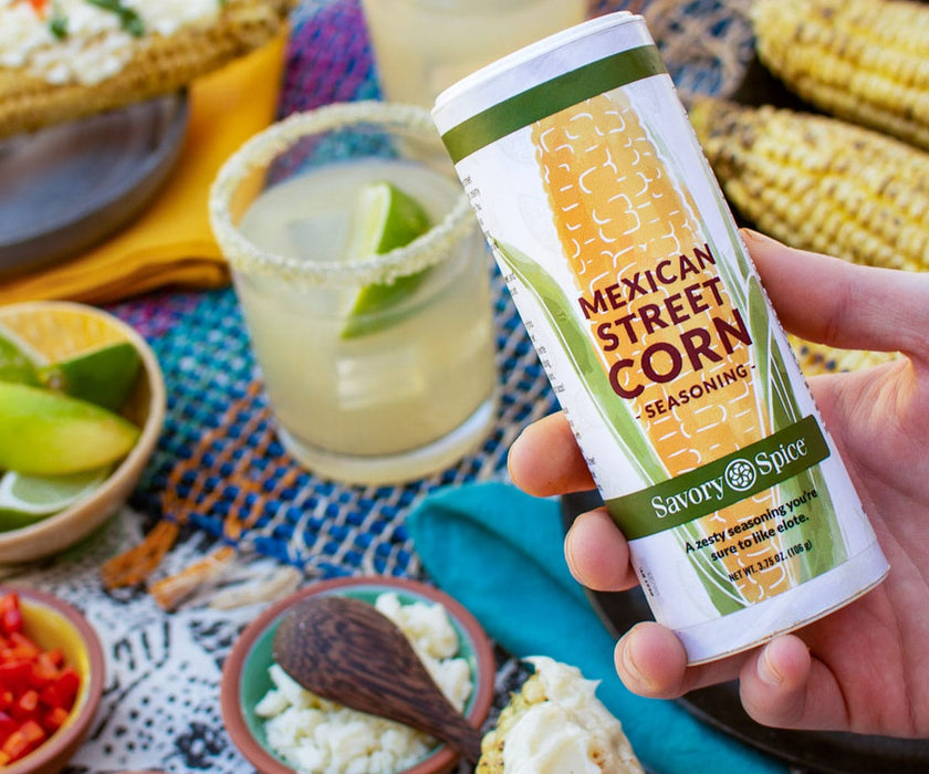  The Spice Lab Mexican Street Corn Seasoning – 5 oz Shaker Jar  - All Natural Elote Seasoning for Mexican Corn, Vegan Street Corn & Chili -  Savory Popcorn Seasoning –